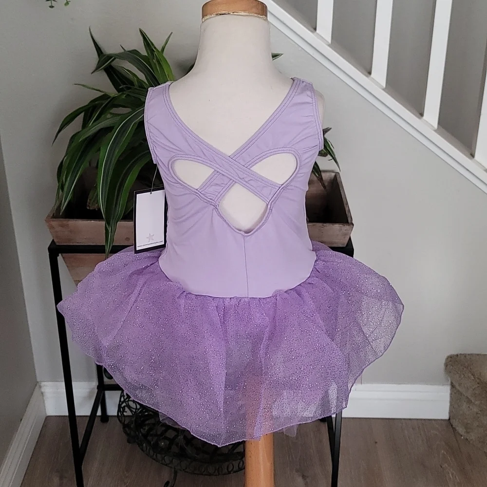 Shimmy Shimmy Lavender Ballet Tutu Dress Girls 7/8 Sparkle Dance Dress NWT